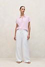 Linen Cotton Relaxed Knit Polo