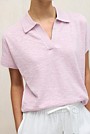 Linen Cotton Relaxed Knit Polo