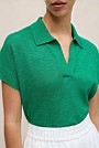 Linen Cotton Relaxed Knit Polo