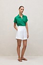 Linen Cotton Relaxed Knit Polo