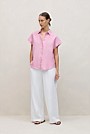 Delave Linen Cap Sleeve Shirt