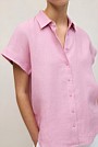 Delave Linen Cap Sleeve Shirt