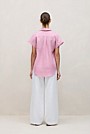 Delave Linen Cap Sleeve Shirt