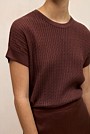 Linen Cotton Cable Knit T-shirt