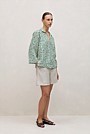 Brush Spot Linen Popover Shirt