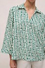 Brush Spot Linen Popover Shirt