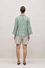 Brush Spot Linen Popover Shirt