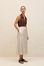 Linen Cotton Knit Collared Tank