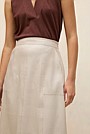 Yarn Dyed Linen Blend Skirt