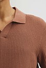 Short Sleeve Cotton Linen Knit Polo