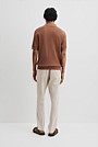 Short Sleeve Cotton Linen Knit Polo