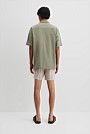 Short Sleeve Cotton Linen Basket Weave Shirt