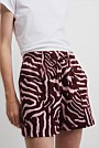 Organically Grown Print Tie Detail Linen Short