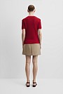 Waffle Short Sleeve Button Knit