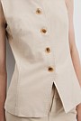 Recycled Cotton Denim Sleeveless Top