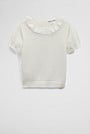 Frill Neck Knit Top