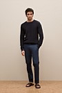Linen Cotton Texture Knit Crew