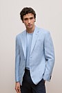 Regular Fit Yarn Dyed Linen Blazer