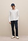 Micro Pique Monogram Long Sleeve Polo