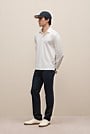 Micro Pique Monogram Long Sleeve Polo
