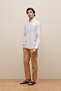 Regular Fit Poplin Grid Long Sleeve Shirt