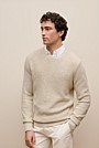 Linen Cotton Texture Knit Crew