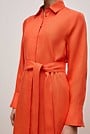 Delave Linen Long Sleeve Shirt Dress