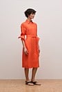 Delave Linen Long Sleeve Shirt Dress