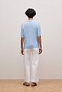 Cotton Cashmere Half Sleeve Polo
