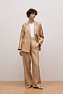 Linen Twill Double Breasted Blazer