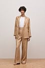 Linen Twill Double Breasted Blazer