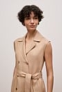 Linen Twill Sleeveless Trench Dress