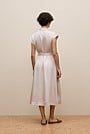 Soft Pleat Belted Dress