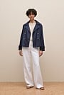 Denim Cropped Trench