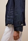 Denim Cropped Trench