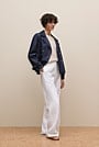 Denim Cropped Trench