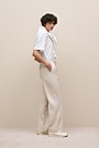 Ponte Pintucked Wide Leg Pant
