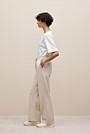 Ponte Pintucked Wide Leg Pant