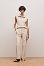 Garment Dyed Denim Tailored Pant