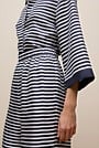 Silk Stripe Cropped Pant