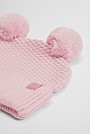 Organically Grown Cotton Cord Pom Pom Knit Beanie