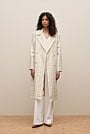 Yarn Dyed Check Trench Coat