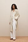 Yarn Dyed Check Trench Coat