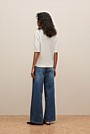Cotton Cashmere Cable Mock Neck Knit