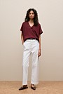Merino Cashmere Relaxed V Neck Knit