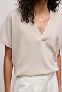 Merino Cashmere Relaxed V Neck Knit