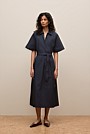 Cotton Poplin Belted Popover Dress