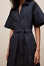 Cotton Poplin Belted Popover Dress