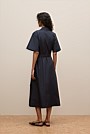 Cotton Poplin Belted Popover Dress