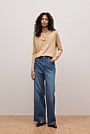 Cotton Cashmere Long Sleeve Polo